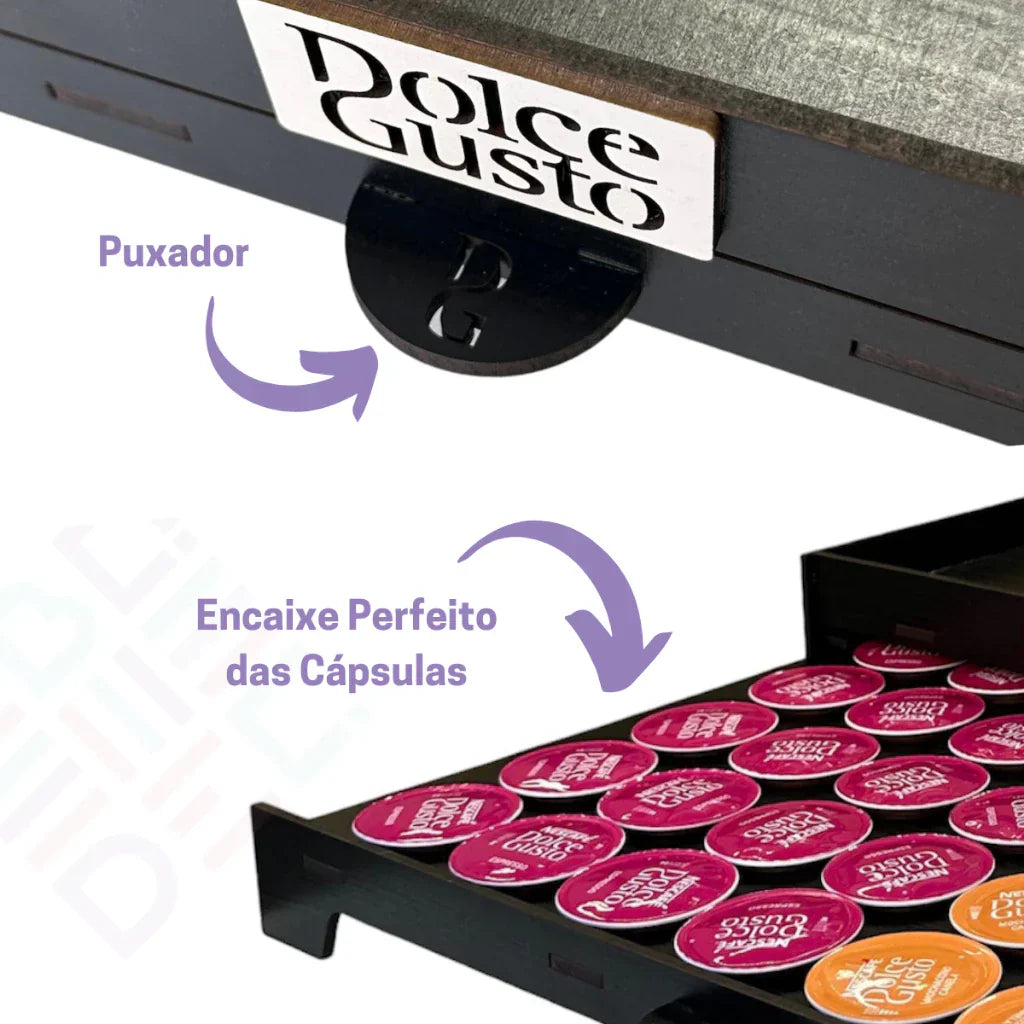 Bandeja Preta Comporta 40 Cápsulas