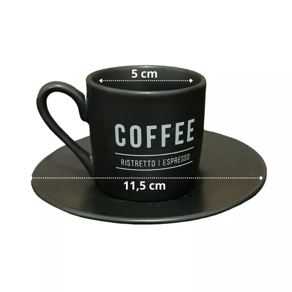 Jogo Xícaras Café Expresso de Porcelana
