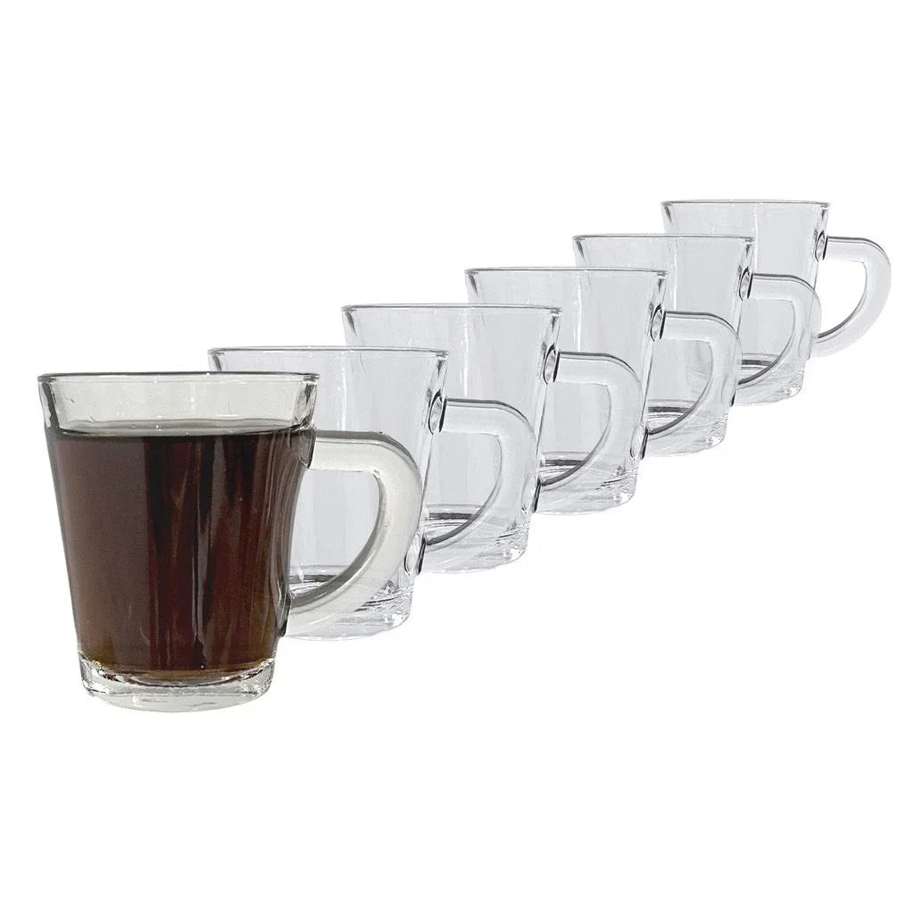 Jogo de 5 Xícaras de Café em Vidro