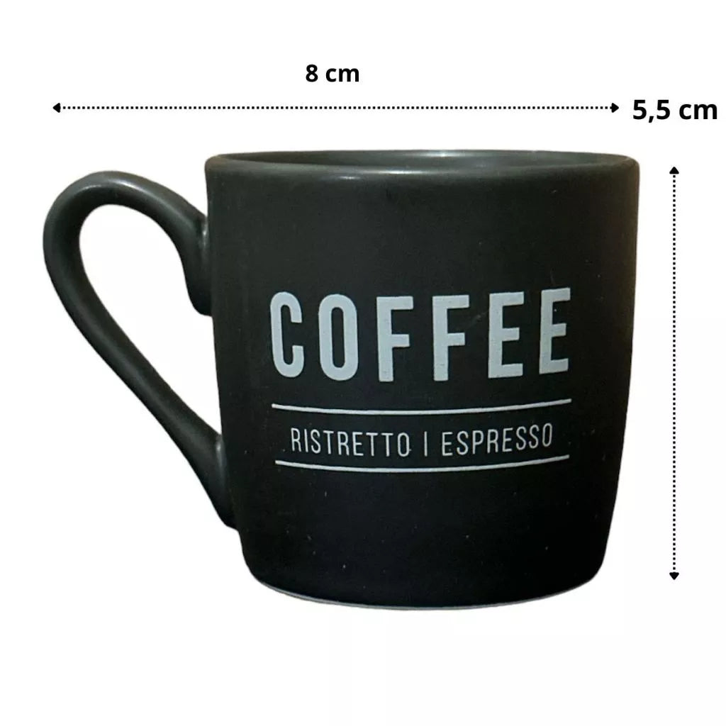 Jogo Xícaras Café Expresso de Porcelana