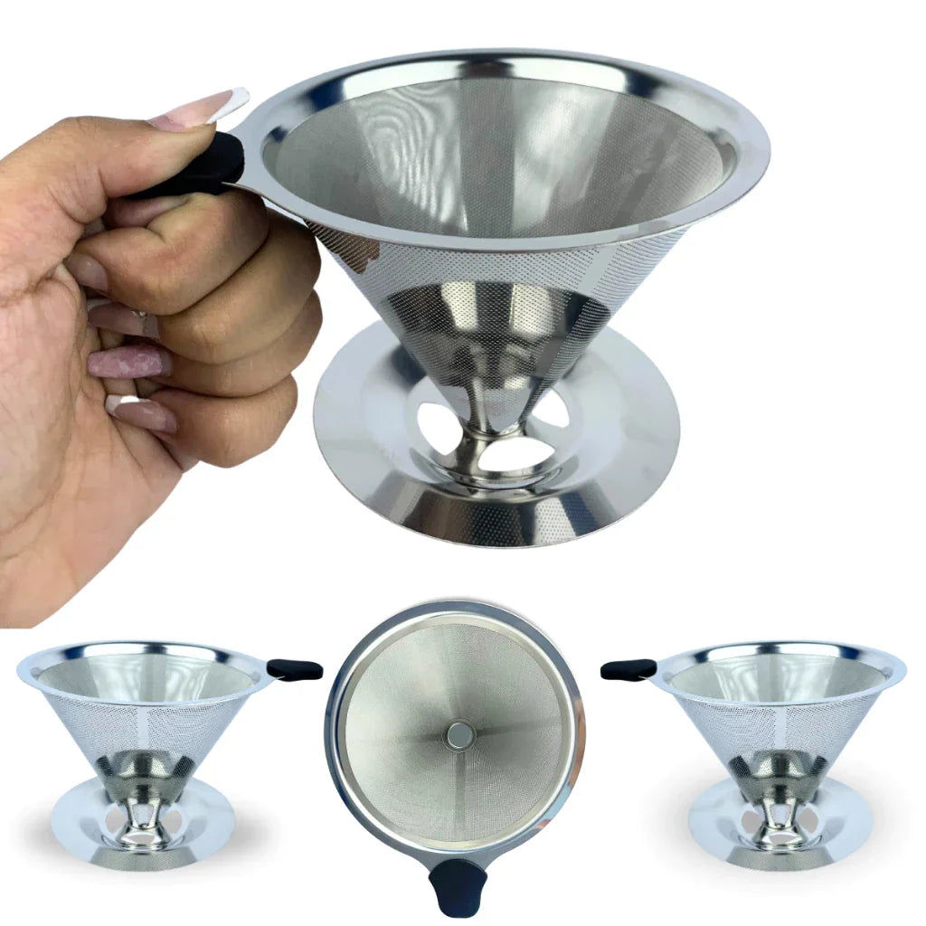 Coador de Café Grande em Inox - Sem uso de papel