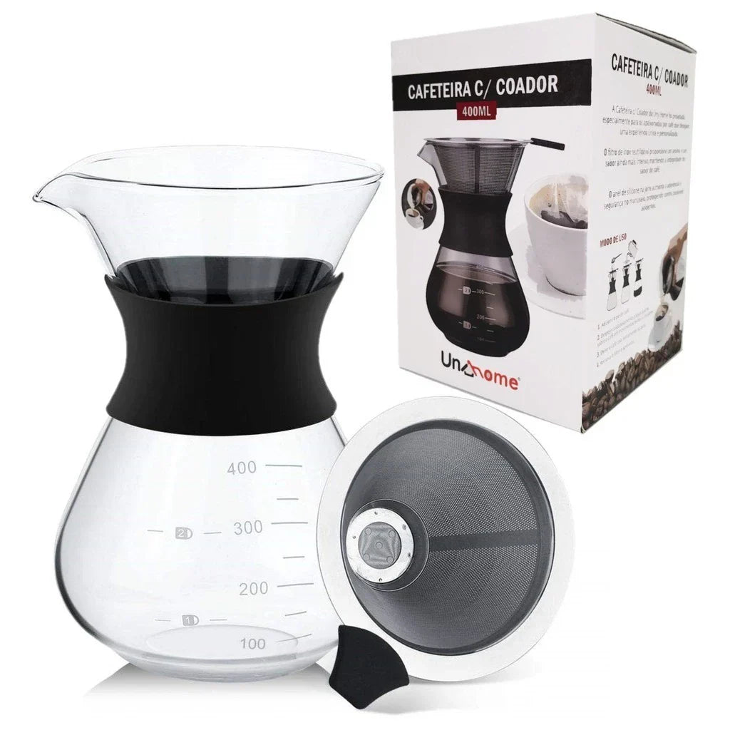 Passador De Café Com Filtro Em Inox